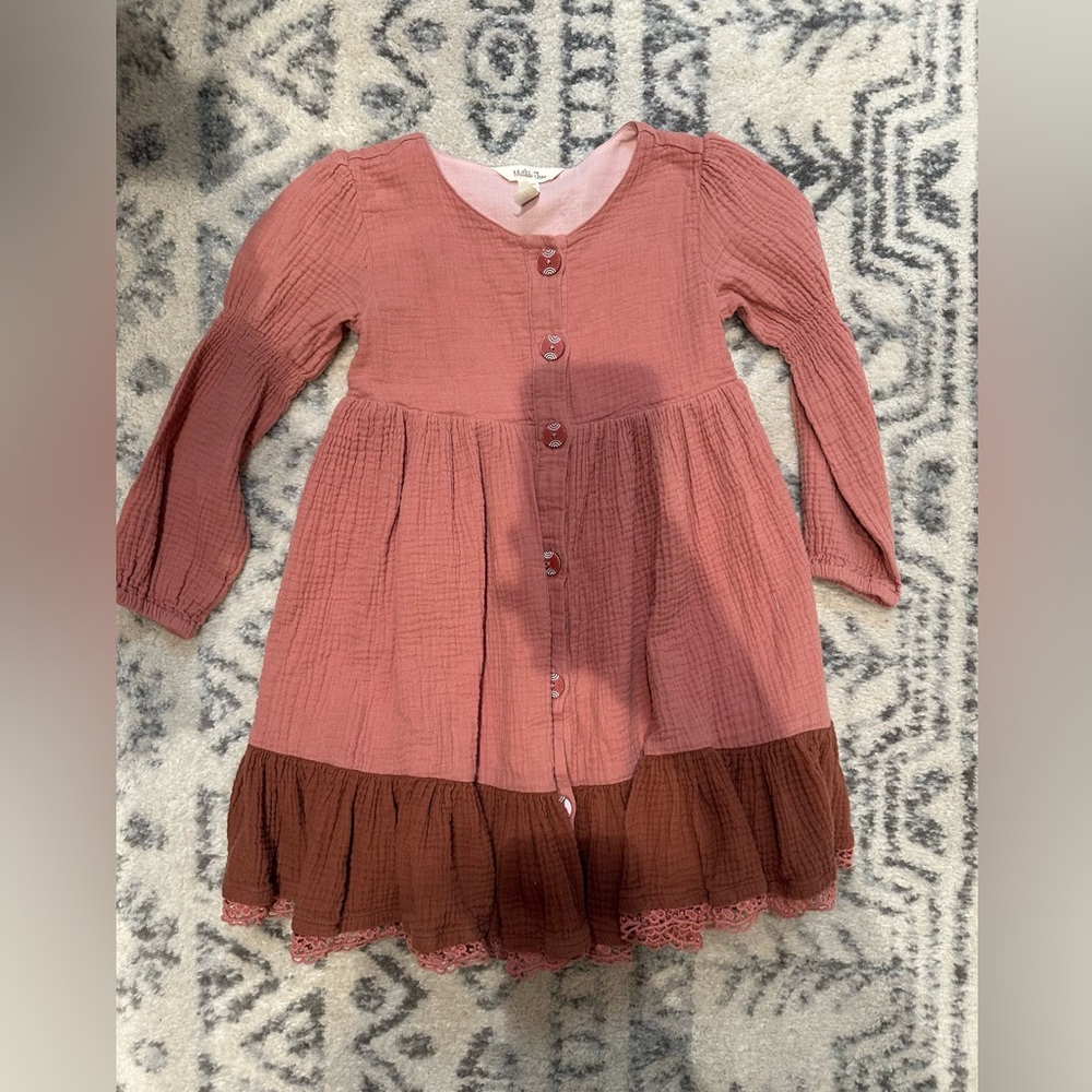 Matilda Jane Pink and Brown Casual Dress